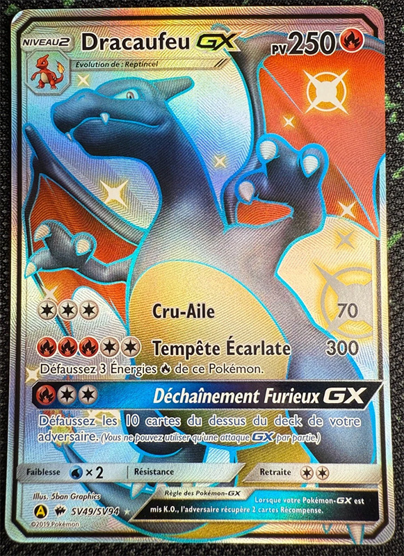 vrai dracaufeu gx sv49 Pokémon